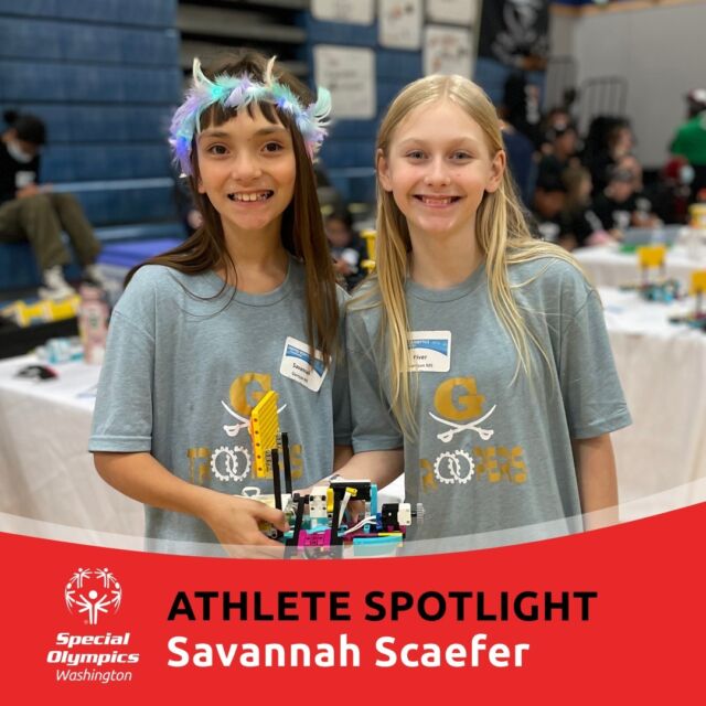 Savannah Scaefer discovered her passion for Unified Robotics this year, competing in her very first season! Her enthusiasm for building and coding shines, inspiring and uplifting her teammates along the way. Outside of competition, Savannah loves spending time with her friends and baby cousin. Go, Savannah!

Through the support of volunteers and donors, Special Olympics Washington transforms the lives of more than 11,900 participants each year. #SundaySpotlight Learn more at the link in our bio!