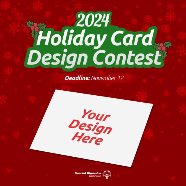 🎄 The holiday season is approaching, and we’re looking for talented Special Olympics Washington athletes to design our official 2024 holiday card! This is your chance to get creative and share the spirit of the season. Design submissions are due by November 12! 

Get all the details at the link in our bio!