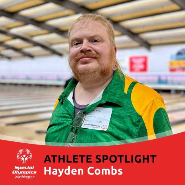 Meet Hayden Combs, a dedicated athlete who loves skiing and bowling! 🎿🎳 Hayden has been part of Special Olympics for 25 years, competing for the Golden Green Eagles bowling team. His favorite part of bowling is knocking down the pins, and he brings a kind heart and sweet smile to every game, making him a fantastic teammate. Outside of bowling, Hayden finds joy in outdoor activities, especially skiing, where he embraces the thrill of the snowy peaks.

Through the support of volunteers and donors, Special Olympics Washington transforms the lives of more than 11,900 participants each year. #SundaySpotlight Learn more at the link in our bio.