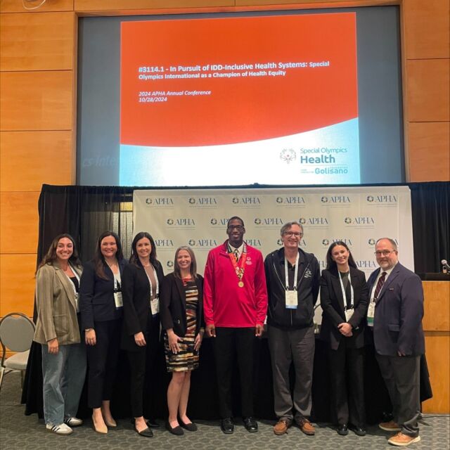 We’re excited to share highlights from the @americanpublichealth (APHA) conference! 

The team presented on the Rosemary Collaborative, discussing healthcare access and health outcomes for Washingtonians with IDD, along with proposed interventions to drive meaningful change.

This important work wouldn’t be possible without the expertise of Dr. Jae Kennedy from @wsumedicine—his contributions have been instrumental. 

A big thank you to the incredible panel of advocates and experts, including Annu Singleton, @spolympicsmd Athlete & Health Messenger, and leaders from @specialolympics and public health. Together, they are shaping the future of #InclusiveHealth.