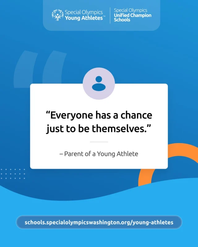 Inclusion starts early, and so does transformation. 💙

Young Athletes is a free, inclusive play-based program helping children ages 2–7 build confidence, motor skills, and meaningful connections through movement and fun.

Special Olympics Washington makes it easy to bring Young Athletes to schools and early learning centers across the state by providing full support, training, and ready-to-use resources.

👉 Learn more at the link in our bio.