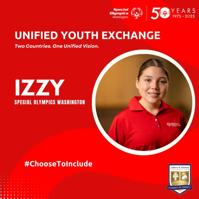 Meet Izzy!

We’re proud to share that Izzy, a dedicated youth leader from Special Olympics Washington, has been selected to represent us at the 2025 @SpecialOlympics Unified Youth Exchange in Washington, D.C. this November!

Izzy will join peers from across the U.S. and Lebanon to learn, lead, and collaborate on projects that bring inclusion to schools and communities.

Join us in congratulating Izzy as she represents Washington on a global stage!

#ChooseToInclude #SpecialOlympicsWA #YouthLeader