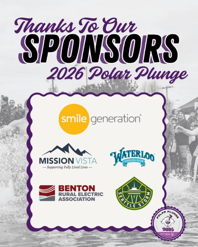 From first splash to final cheer, the 2026 Polar Plunge season was made possible by our incredible sponsors ❄️💙

Your support fuels year-round programs, empowers athletes, and helps build inclusive communities across Washington.

Interested in supporting a future plunge next year?

Contact plunge@sowa.org to learn more.
