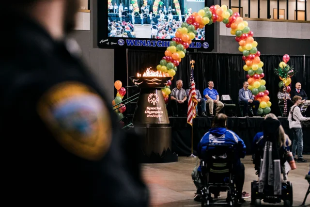 Huge thank you to @boeing for designing and building our brand new State Games cauldron. We were excited to give it a soft launch at Winter Games, where it helped bring Opening Ceremonies to life and kick off an incredible weekend of competition and inclusion. The fully completed cauldron will be revealed at Spring Games and will continue to light the way for athletes at future State Games events.
