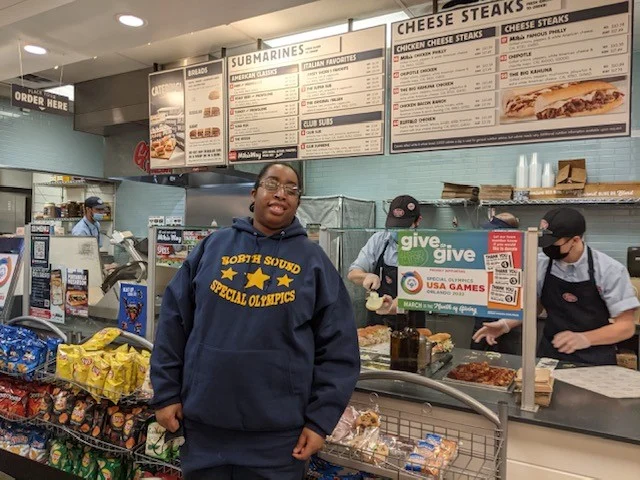 Make your Jersey Mike’s run count!

All month long, you can round up or donate at the register to support Special Olympics Washington and athletes like Candace as she trains for the 2026 USA Games.

And in just 2 days, on March 25, 100% of all sales will go back to Special Olympics programs!