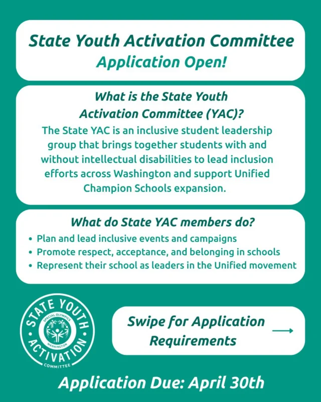 The State Youth Activation Committee application is open! 

Apply now for the opportunity to build upon your leadership skills and make a positive impact on your school community! 

Applications are due on April 30th. If you have any questions, reach out to mlarche@sowa.org

Click the link in our bio to apply!