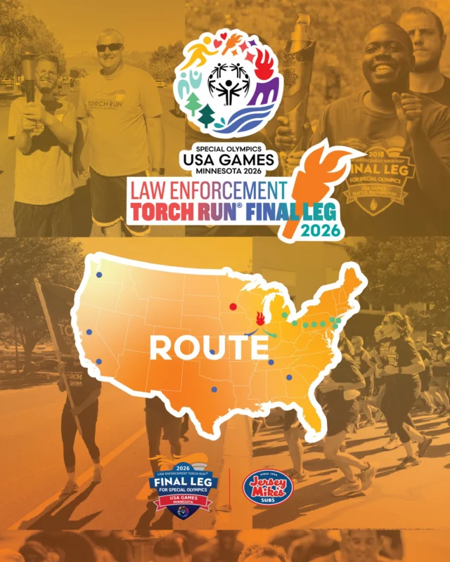 Yesterday, @SpecialOlympics revealed the official route for the 2026 Law Enforcement Torch Run Final Leg, and for the first time in @SpecialOlympicsUSAGames history, the Flame of Hope will travel coast to coast before arriving in Minnesota for the 2026 USA Games.

We’re especially proud to share that Chief Andy McCurdy, a dedicated member of @washingtonletr, will represent our state on this national journey. Andy will lead the Sumner Police Department leg, continue through downtown Seattle, and then head to Minnesota as part of a nationwide route honoring athletes in all 50 states.

This is a celebration of inclusion, unity, and the road to an unforgettable week of competition June 20–26.

Let’s cheer on Chief Andy and follow the Flame of Hope all the way to Minnesota. 🔥 #LETRforSOWA #FinalLeg #ChooseToInclude