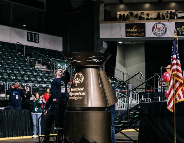 You saw the sneak peek at Winter Games… now it’s almost time for the full reveal. 🔥

The brand new State Games cauldron, designed and built by @Boeing, will officially debut at Spring Games Opening Ceremonies!

And trust us… you’re going to want to see this one in person.