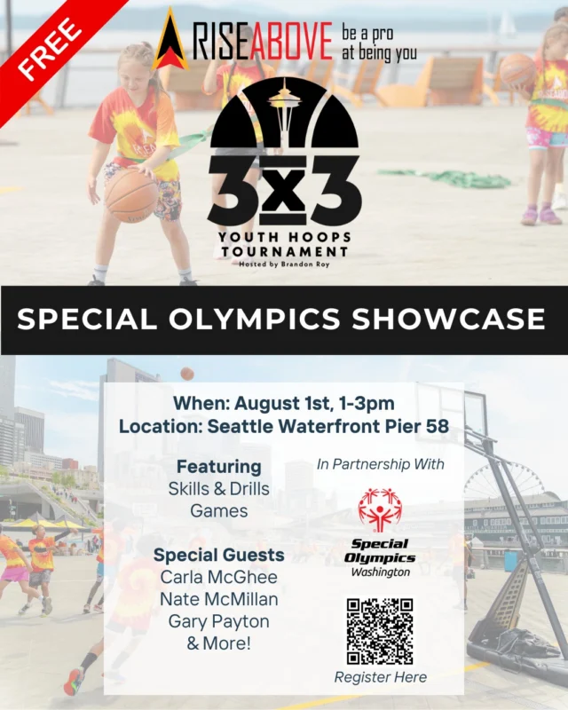 Join Special Olympics Washington at Hoops on the Pier on August 1 from 1-3 p.m. for a Unified basketball experience featuring skills, drills, games, and plenty of fun. Open to youth ages 10-17, with and without intellectual and developmental disabilities.

A huge thank you to @rise_above_inc_ for sponsoring a hoop and helping make inclusion happen on the court. We can't wait to see you there!

Click the link in our bio to register!