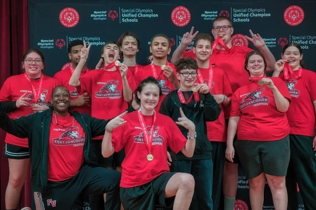 Unified Schools 2025-2026 Shoutout Series!

As part of our 2025-2026 Unified Champion Schools End-of-Year Participation Report, we asked schools one simple question:

"Is there any school, Unified coach, liaison, educator, student leader, or supporter that stood out to you this year? Give them a shoutout below!"

The response was incredible.

Schools from across Washington took the opportunity to recognize the people who make inclusion happen every day. Coaches who create opportunities, educators who go above and beyond, student leaders who model inclusion, and supporters who help Unified programs thrive.

Over the next four weeks, we'll be sharing many of the names submitted by their peers. While we couldn't highlight every story in a single post, we want to celebrate the individuals who were recognized for making a difference in their schools and communities.

Thank you to everyone who helps create more inclusive school environments where all students can learn, lead, compete, and belong.

Were you inspired by someone in your Unified program this year? Drop their name in the comments and help us continue the celebration!

Let's celebrate the champions of inclusion!