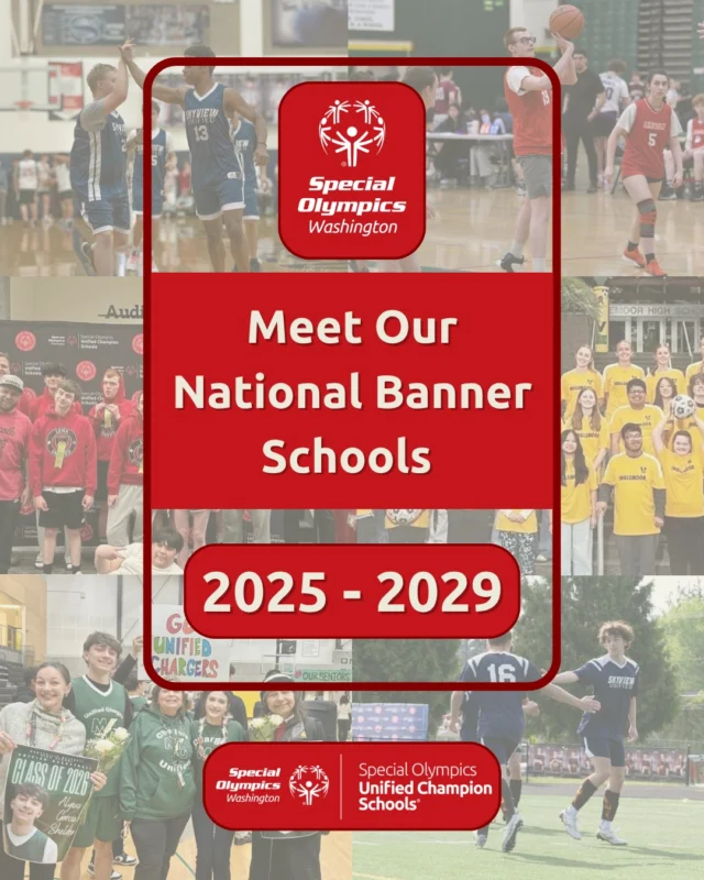 A big win for inclusion is happening across Washington! 

Six schools have earned Special Olympics National Banner Unified Champion School® status, the highest recognition from @‌sonorthamerica for fostering welcoming school environments where students of all abilities belong. 

Through Unified sports, youth leadership, and whole school engagement, these schools are showing us what’s possible when students learn, lead, and play side by side. 

Join us as we celebrate all six schools and the inclusive communities they are building!